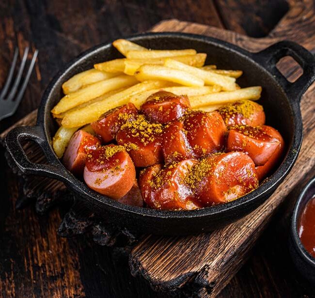 Currywurst mit Pommes